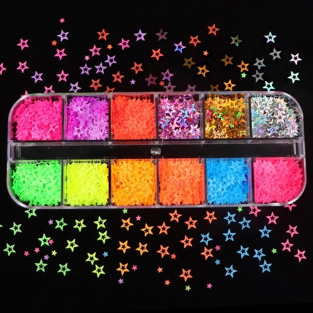 Neon Star Sequin Set