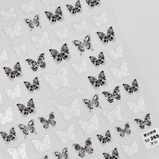 Lace Butterfly Stickers