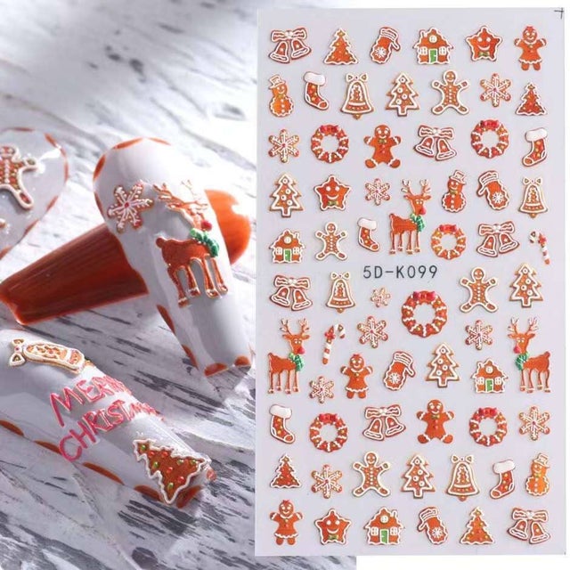 Embossed Christmas Stickers 99