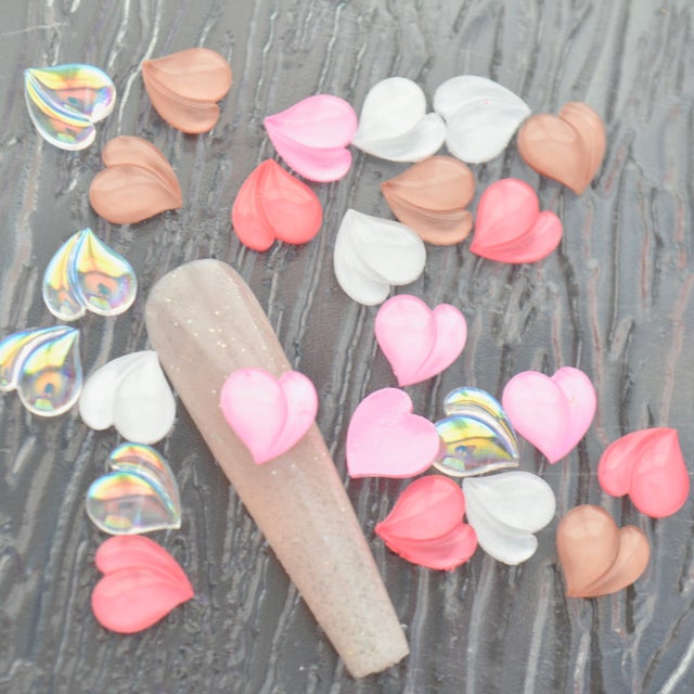 Resin Hearts 2 - 100pcs