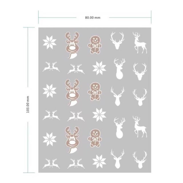 Christmas Sticker White Reindeer