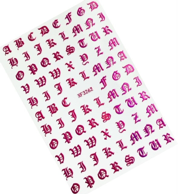 Old English Letter Stickers