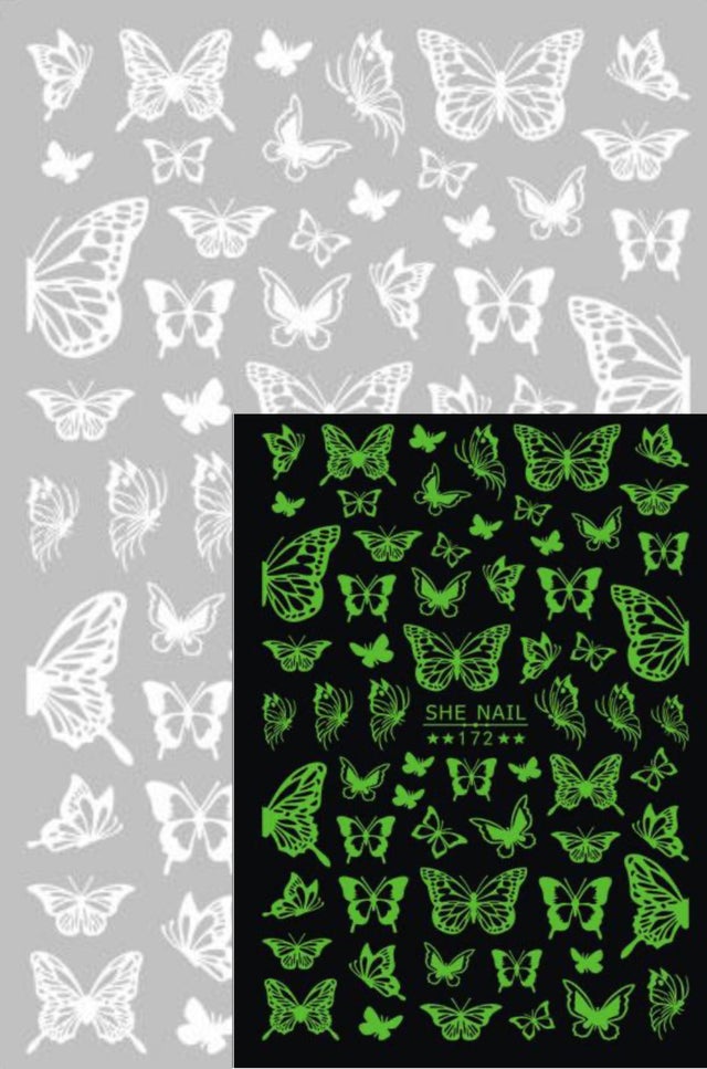 Glow Butterfly Stickers