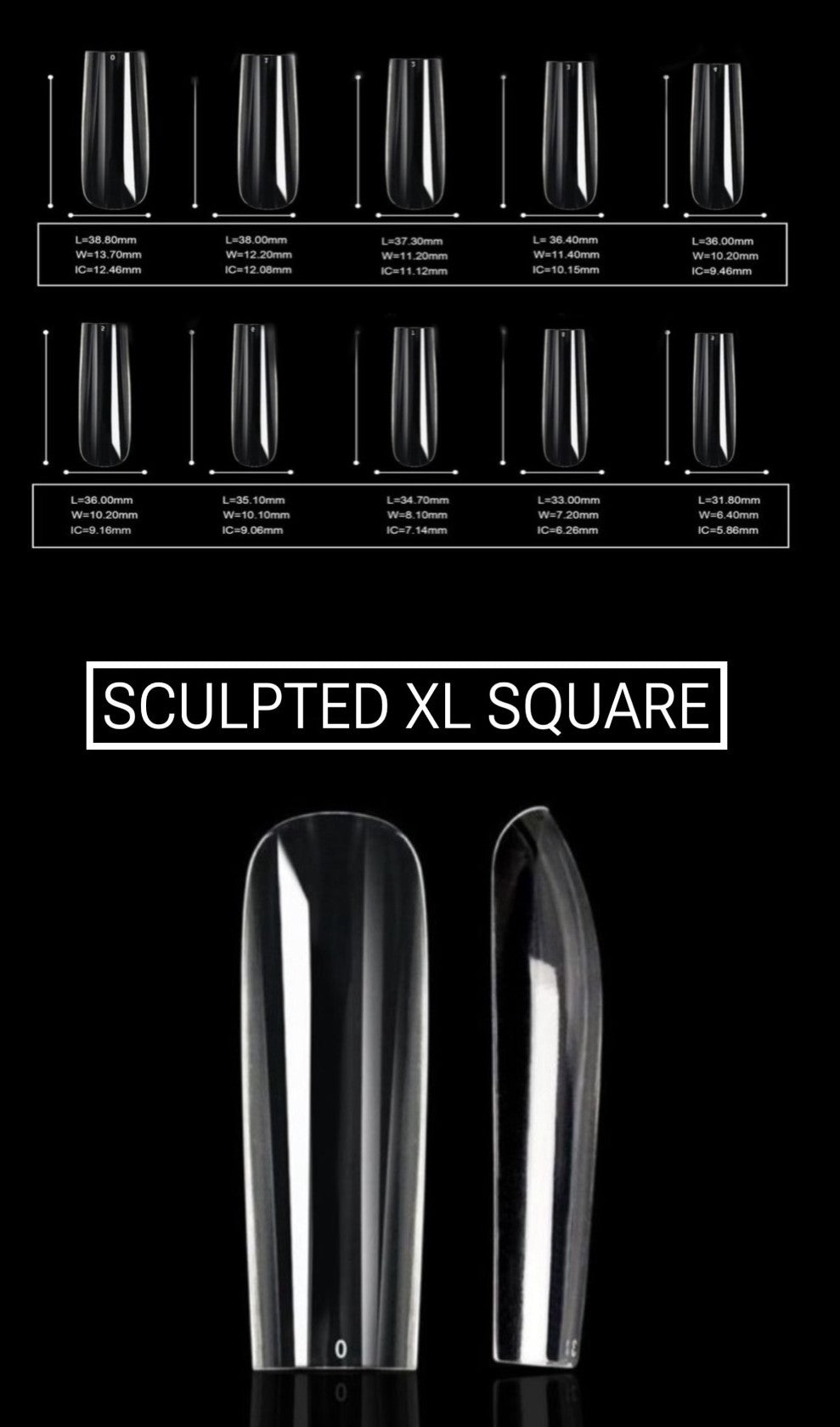 Refills - Sculpted Square Tips