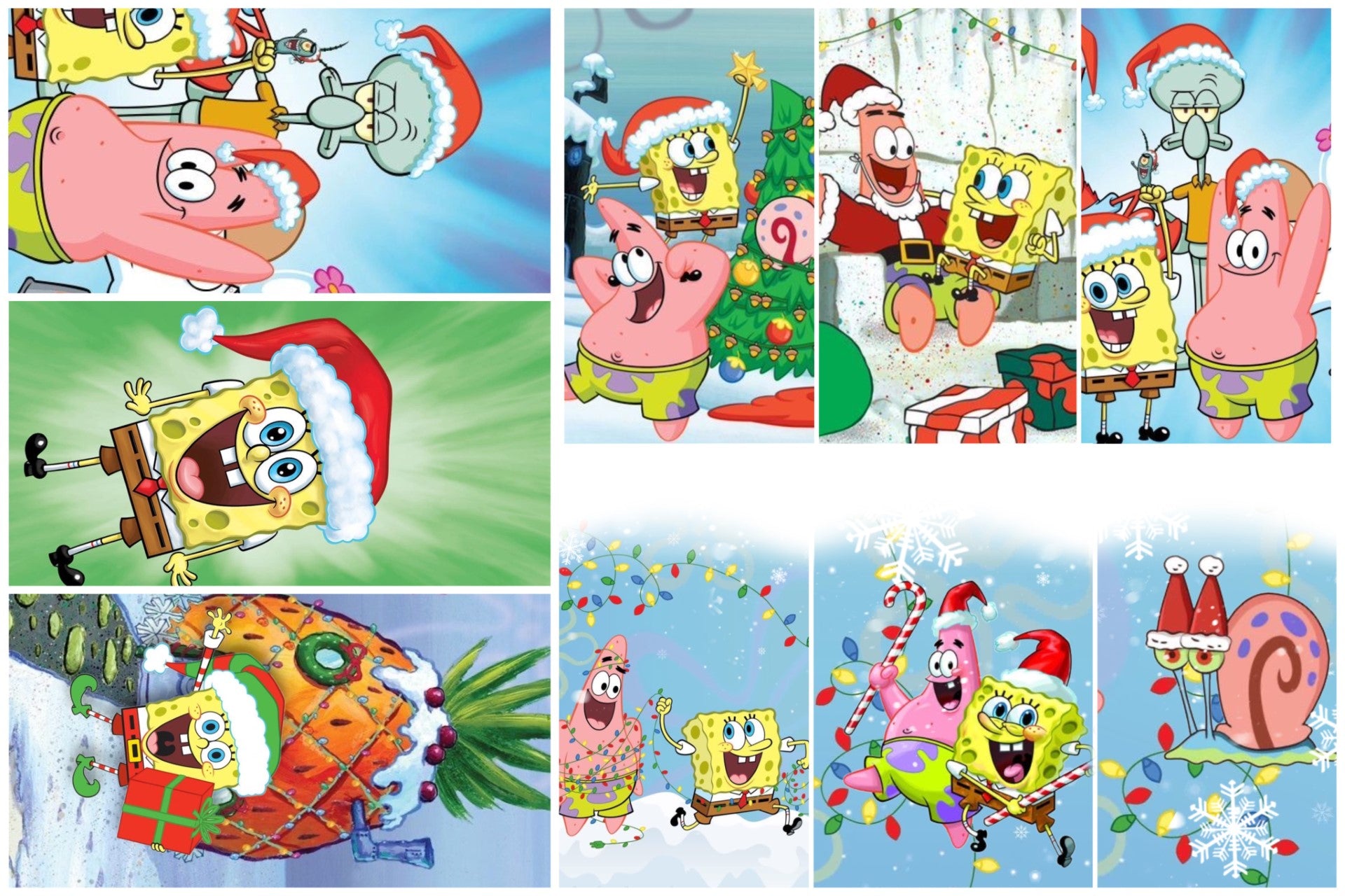 Calcomanías de agua de Bob Esponja de Navidad 23