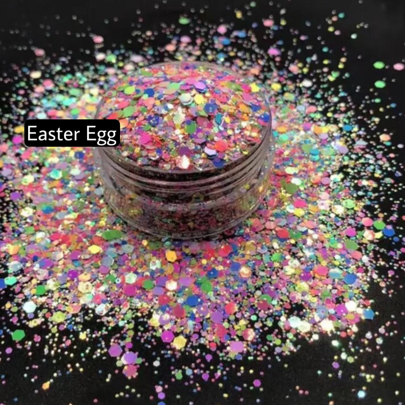 Mix-Sized Loose Glitter- Easter Egg