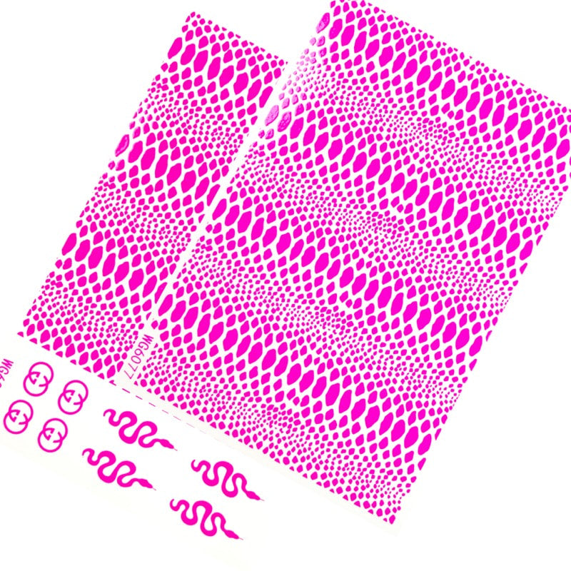 Neon Snake Skin Water Decals